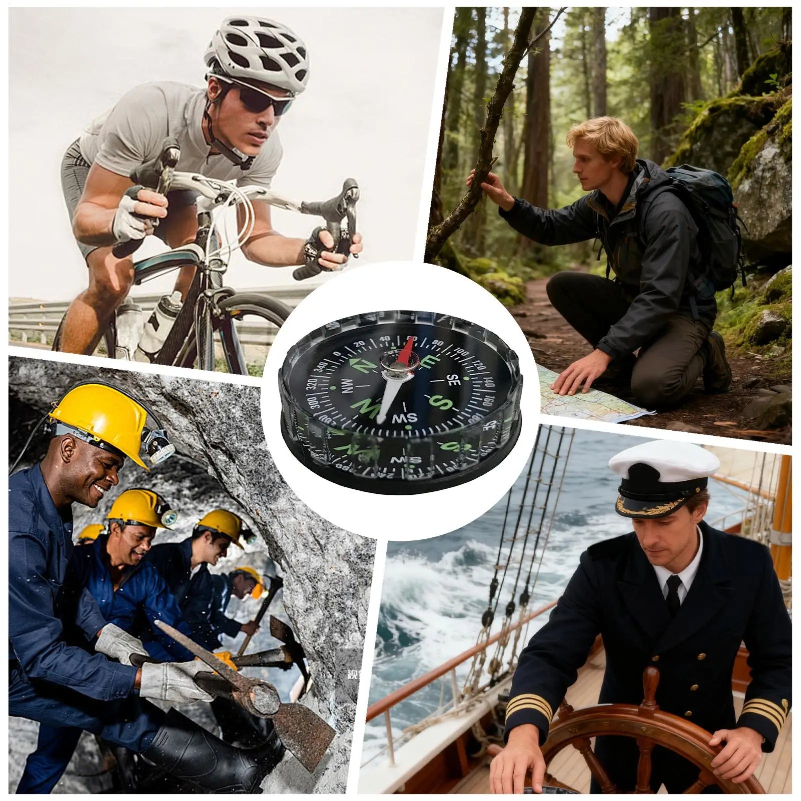 Portable Camping 45mm Compass Boating Navigation Compasses Emergency Adventure Travel Survival Tool For Traveling Mountaineering