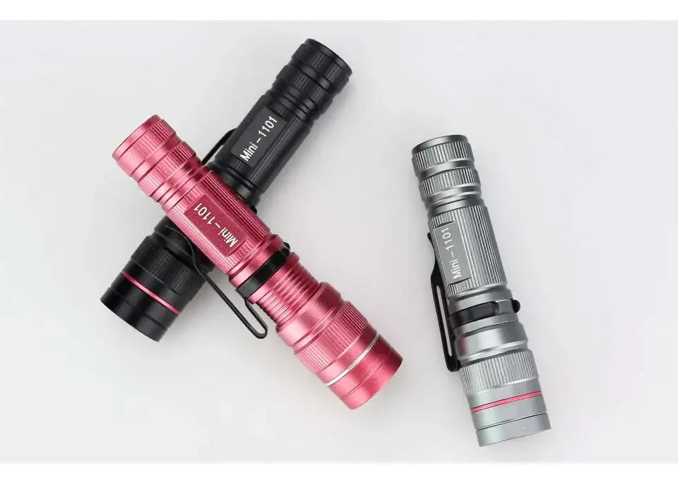 Mini LED Flashlight Q5 Portable Torch Flashlights 3 Modes Waterproof AA Battery Powered For Camping Hiking Emergency Lighting