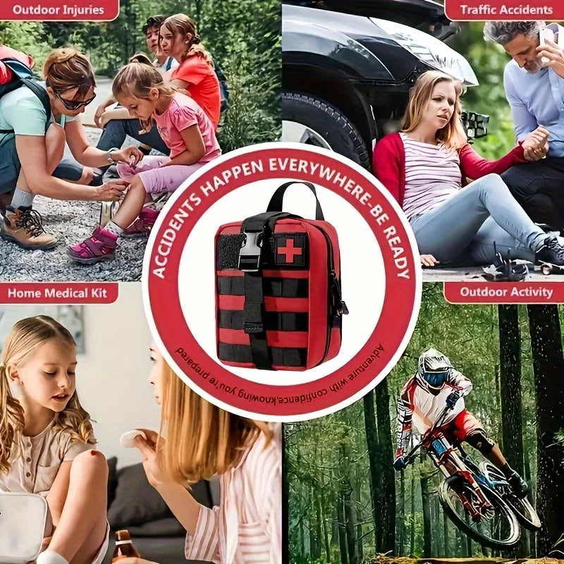 247 Ultimate Survival First Aid Kit - Professional grade equipment with scissors, tweezers and more for outdoor, workplace