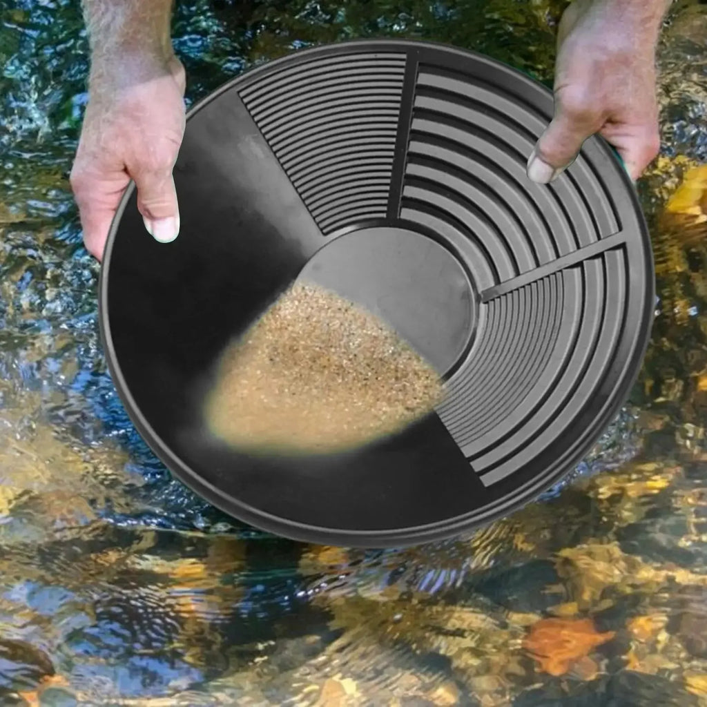 Plastic Gold Pan With Riffle Basin Mining Pan Dredging Prospecting River Tool Wash Gold Panning Equipment