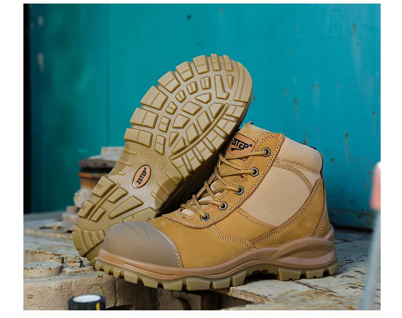 ROCKROOSTER Hiking Shoes Men Waterproof Hunting Boots Leather Safety Shoes Tactical Ankle steel toe Sneakers trekking Boots