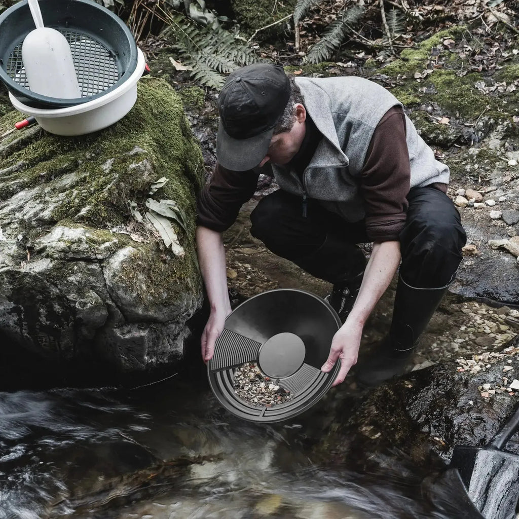 Plastic Gold Pan With Riffle Basin Mining Pan Dredging Prospecting River Tool Wash Gold Panning Equipment