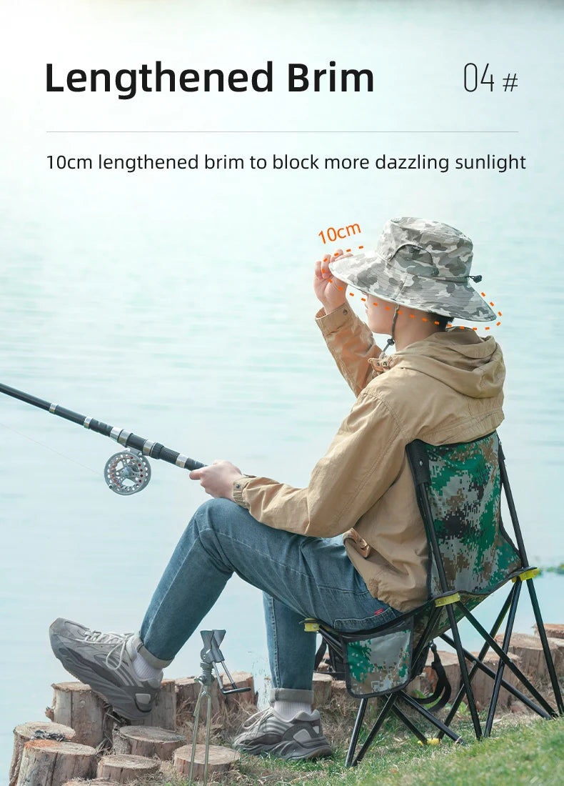 ROCKBROS Sun Hats Bucket Hats Summer Spring Breathable Adjustable Outdoor Anti-sun Sports Travel Beach Fishing Caps Adjult
