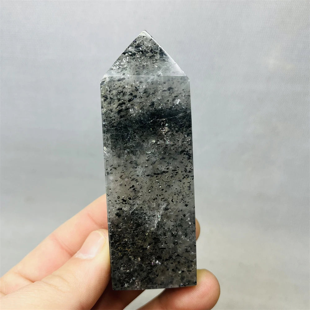 Black Tourmaline Tower Rainbow Crystal Epidote Crystal wand Stone Healing Spiritual Decoration Gift Witchcraft Meditation