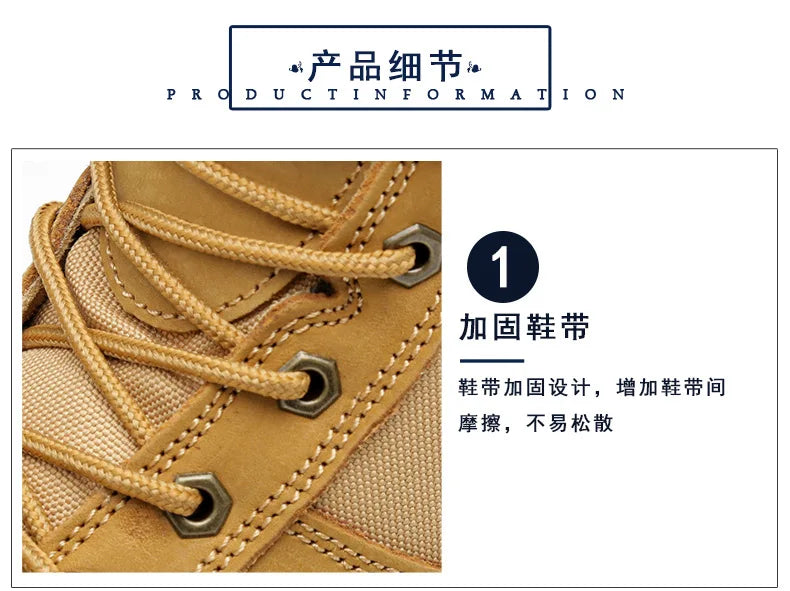 ROCKROOSTER Hiking Shoes Men Waterproof Hunting Boots Leather Safety Shoes Tactical Ankle steel toe Sneakers trekking Boots