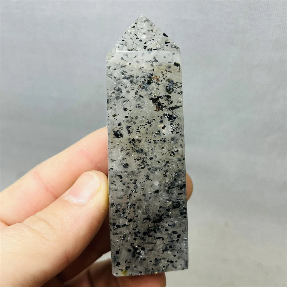 Black Tourmaline Tower Rainbow Crystal Epidote Crystal wand Stone Healing Spiritual Decoration Gift Witchcraft Meditation