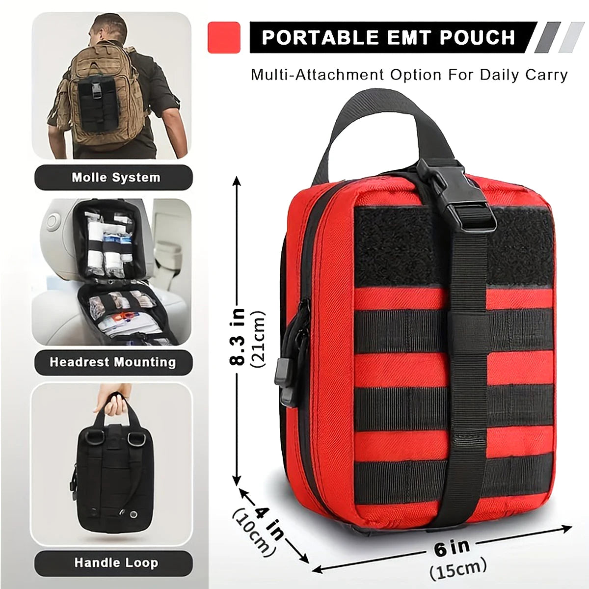 247 Ultimate Survival First Aid Kit - Professional grade equipment with scissors, tweezers and more for outdoor, workplace