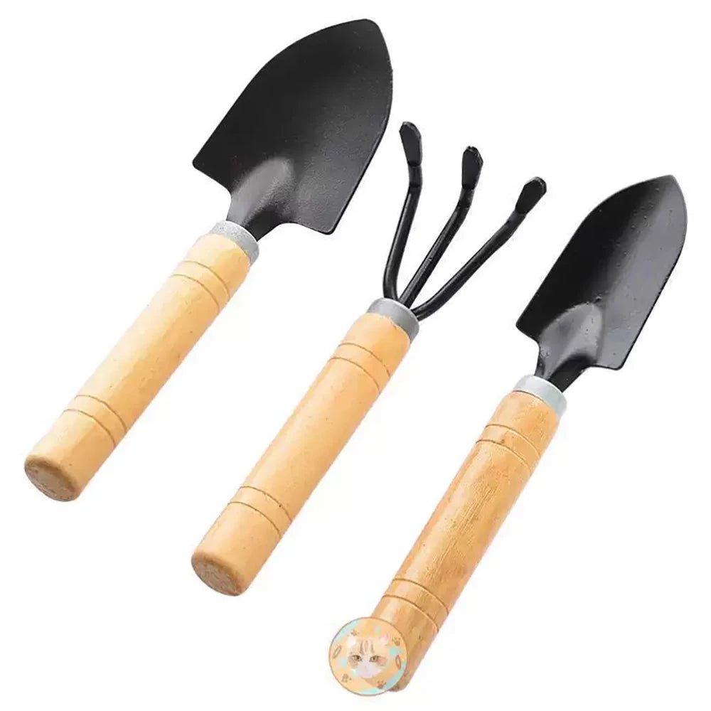 3Pcs/Set Mini Garden Tool Set For Garden Plants Flower Pot Cactus Vegetables Digging Weeding Indoor Small Plants Garden Tools