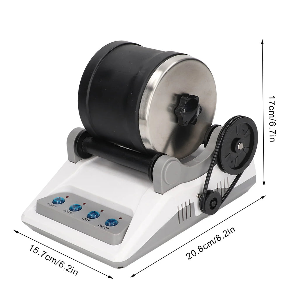 HS-403 Rock Tumbler Kit DIY Electric Rock Tumbler Toy with Rough Gemstones Polishing Grits for Adult Kids Polishing Machine