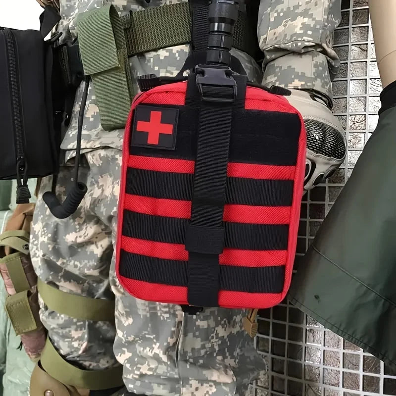 247 Ultimate Survival First Aid Kit - Professional grade equipment with scissors, tweezers and more for outdoor, workplace