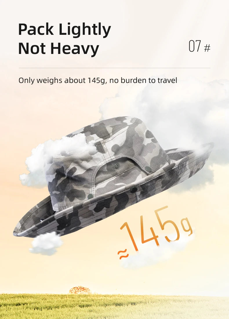 ROCKBROS Sun Hats Bucket Hats Summer Spring Breathable Adjustable Outdoor Anti-sun Sports Travel Beach Fishing Caps Adjult