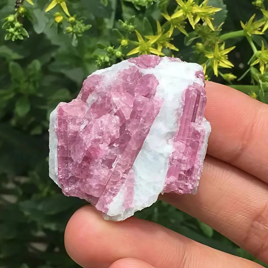 Natural Pink Tourmaline Rough Stone -  Crystal for Home & Office Decor, Ideal Holiday Gift for Festival, Home Decor Accent