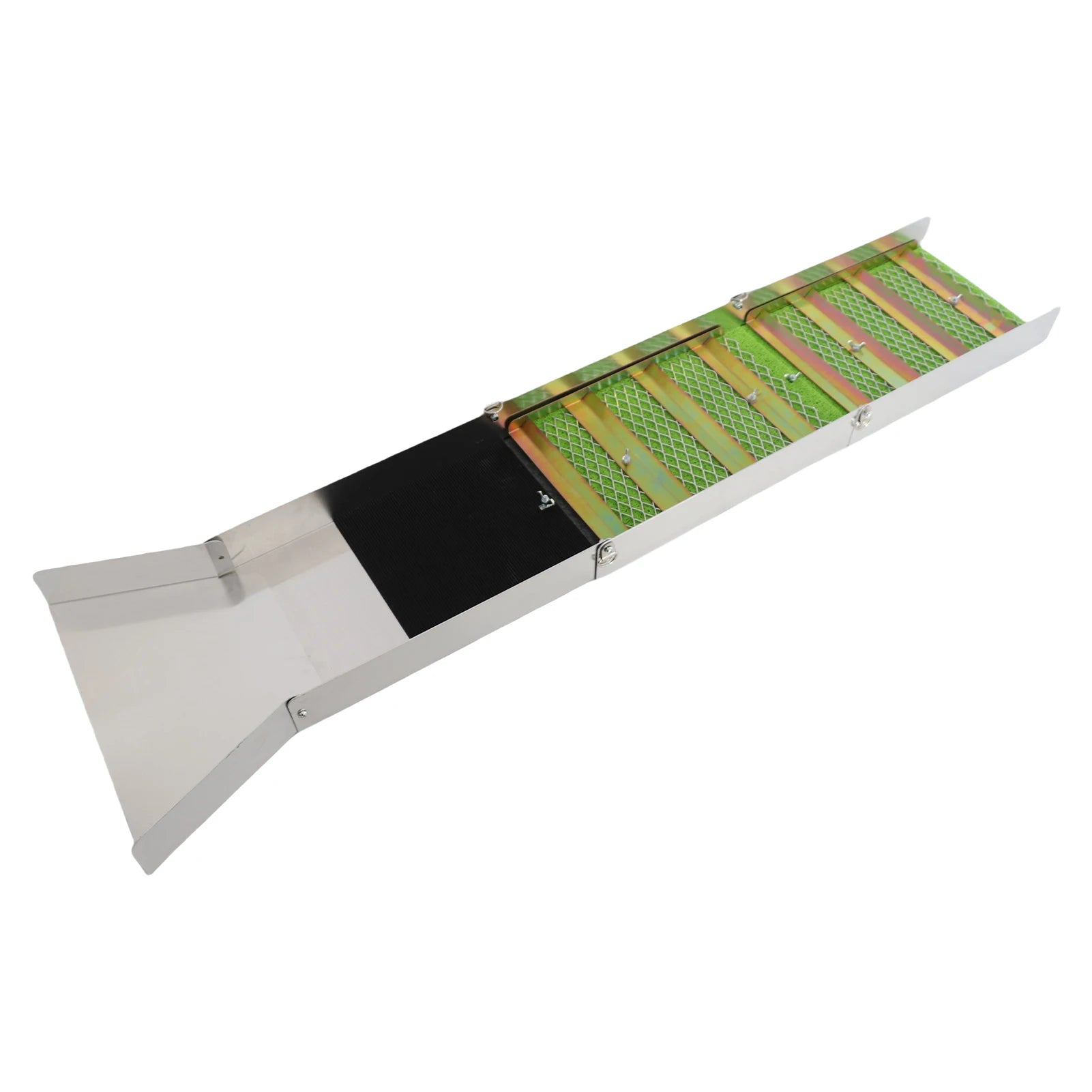 Gold Sluice Box Folding Gold Sluice Box Aluminum Alloy Portable Gold Mining Chute Panning Prospecting Recovery Tool
