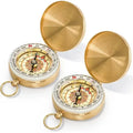 Outdoor Compass stainless steel Multifunctional Mountaineering Camping Hiking Mini Luminous Retro Flip Compasses Outdoor Tool