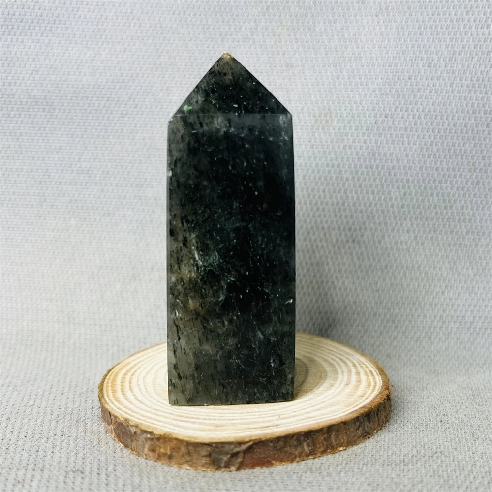 Black Tourmaline Tower Rainbow Crystal Epidote Crystal wand Stone Healing Spiritual Decoration Gift Witchcraft Meditation
